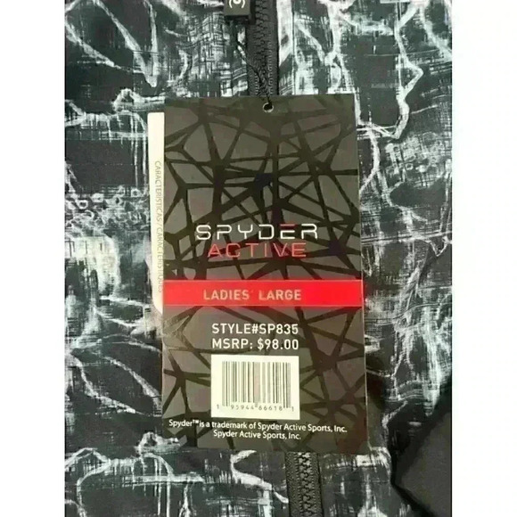 NEW! Spyder Active Women’s L Printed Layered Zip Jacket NWT $98 - Picture 3 of 3